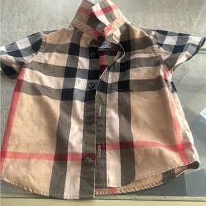 Burberry button down short sleeve shirt